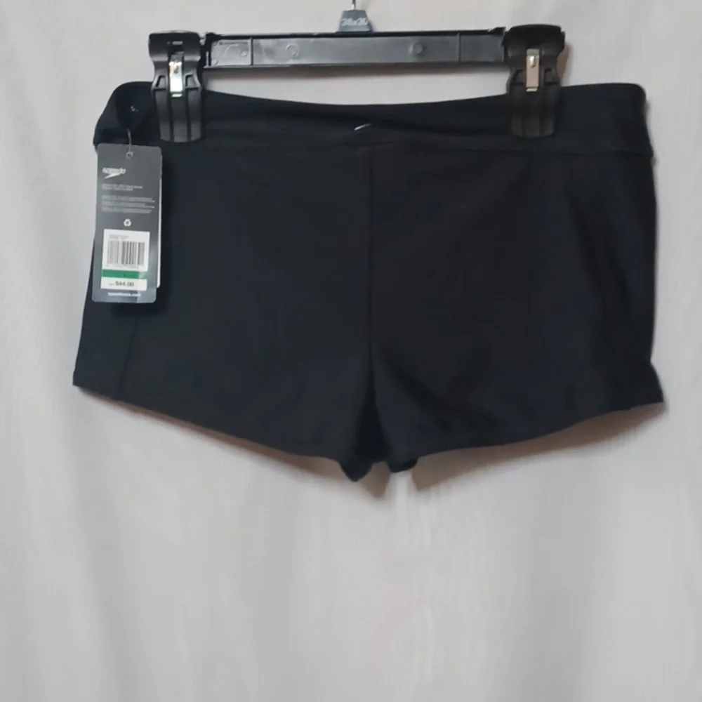 Speedo Women's Powerflex Eco Black Boyshort. Size L - Picture 4 of 14